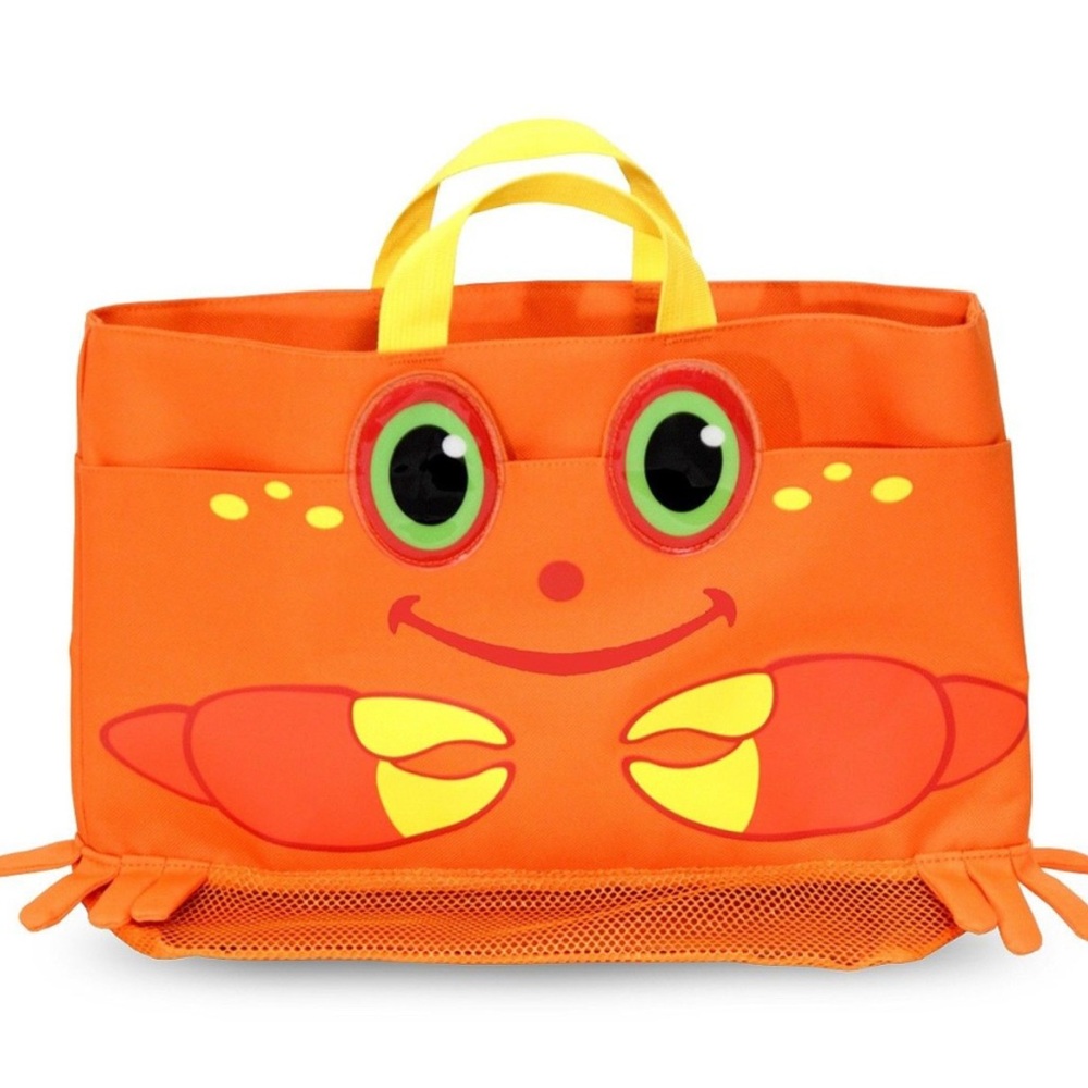Melissa & Doug Sunny Patch Beach Tote Bag Crab Orange